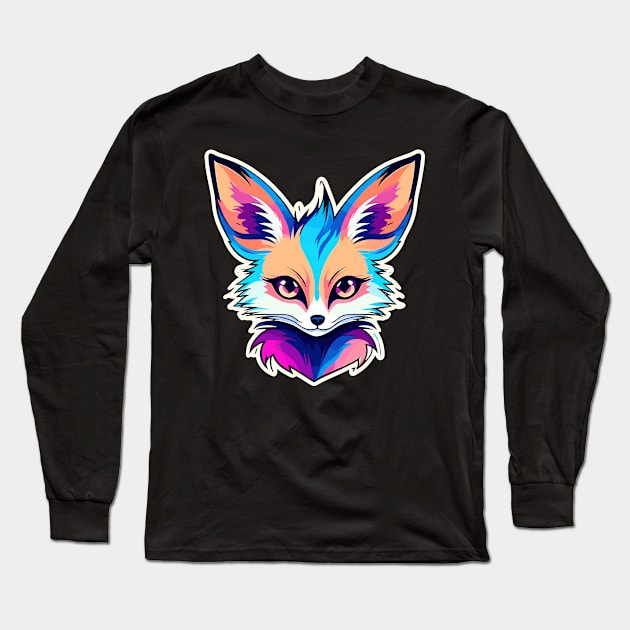 Fennec Fox Illustration Long Sleeve T-Shirt by FluffigerSchuh